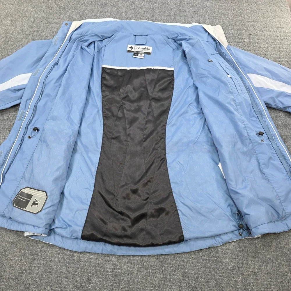 Columbia Womens Interchange Jacket XL Blue Waterproof Breathable Coat Shell Only